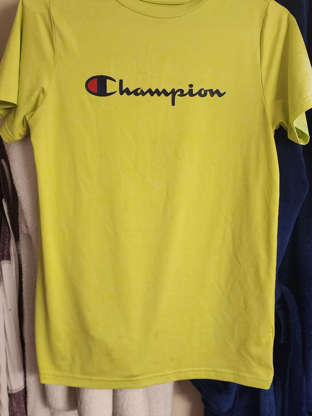 Champion Kids' Short Sleeve Crewneck T-Shirt in Neon Yellow